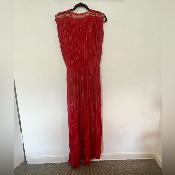 Vintage Red and Gold Jumpsuit - Picture 3 of 4